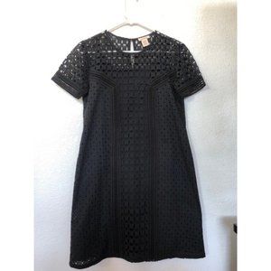 Sundance Black Eyelet shift dress size 2